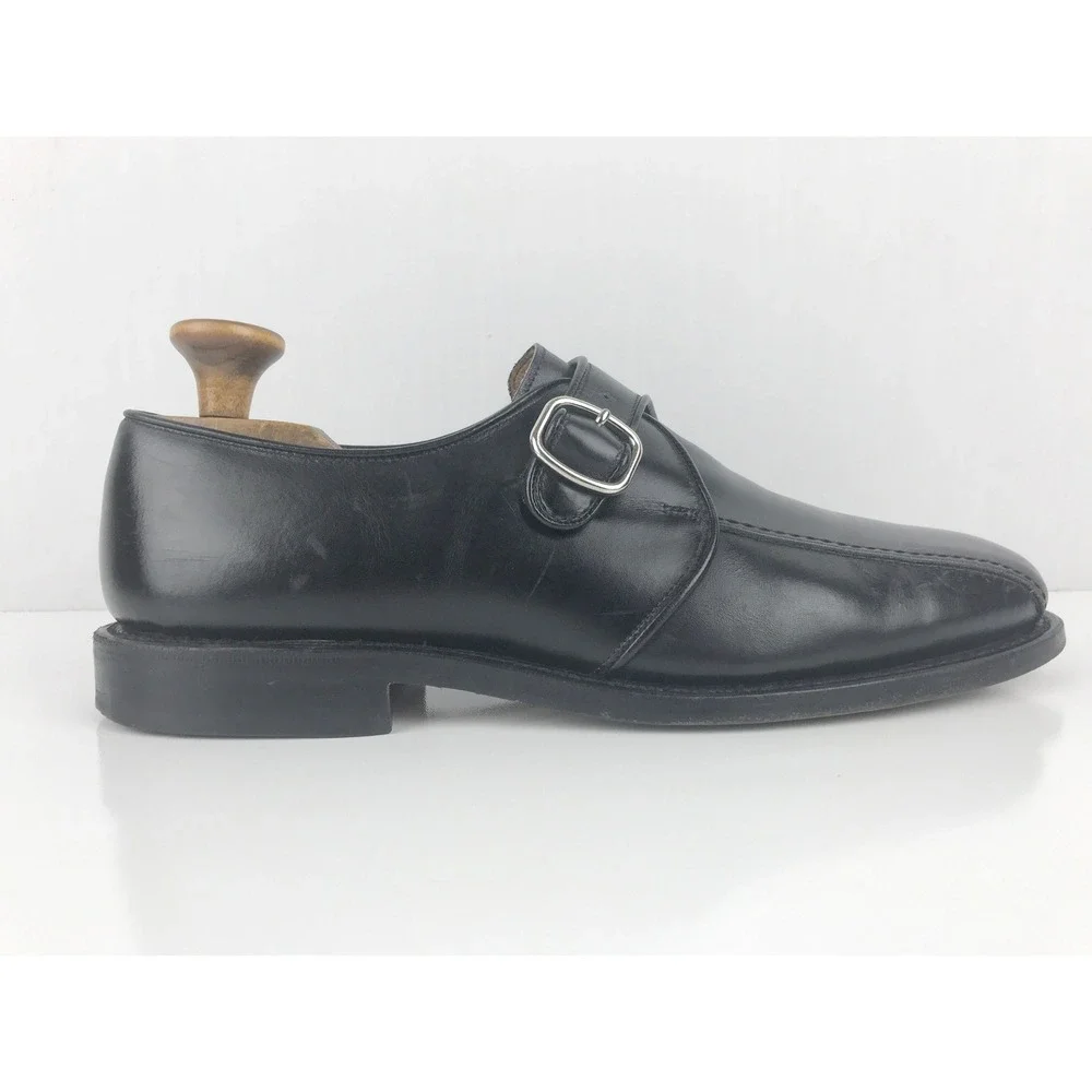 Allen Edmonds‎ CONCORD Black Leather Monk Strap Dress Shoes Men's 9.5 C